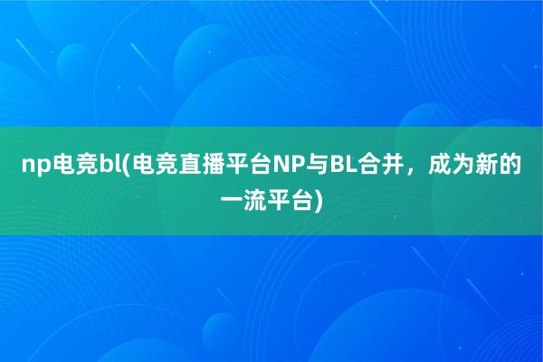 np电竞bl(电竞直播平台NP与BL合并，成为新的一流平台)