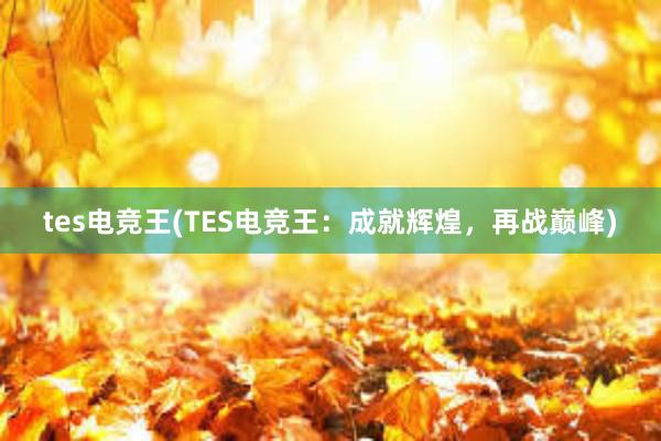 tes电竞王(TES电竞王：成就辉煌，再战巅峰)