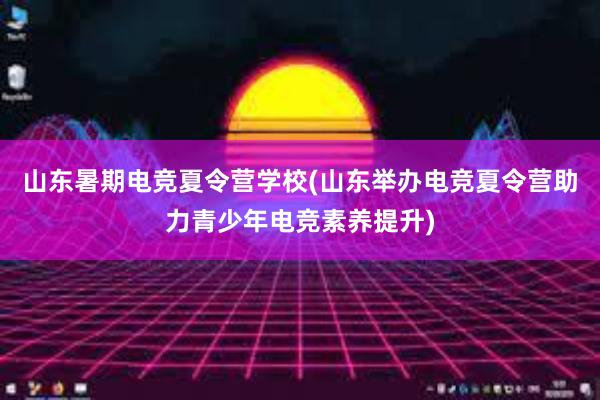 山东暑期电竞夏令营学校(山东举办电竞夏令营助力青少年电竞素养提升)