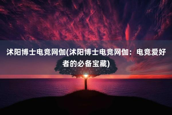 沭阳博士电竞网伽(沭阳博士电竞网伽：电竞爱好者的必备宝藏)