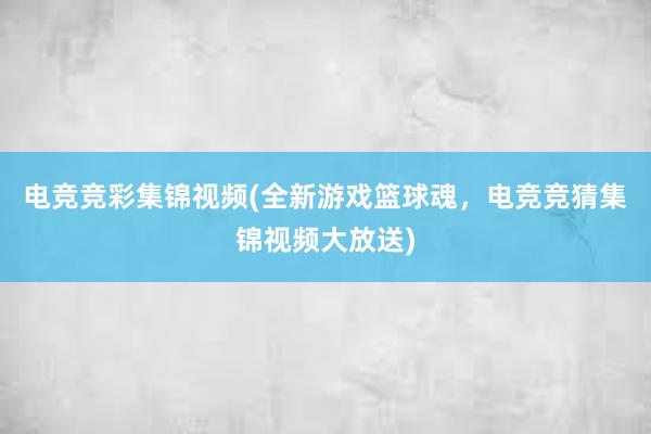 电竞竞彩集锦视频(全新游戏篮球魂，电竞竞猜集锦视频大放送)