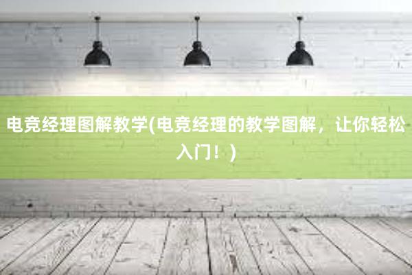 电竞经理图解教学(电竞经理的教学图解，让你轻松入门！)