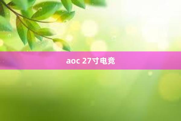 aoc 27寸电竞