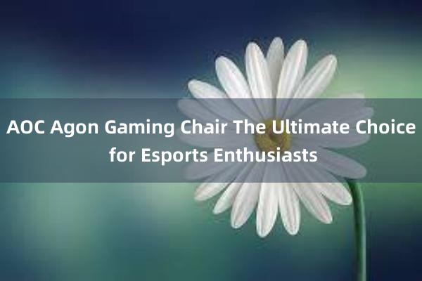 AOC Agon Gaming Chair The Ultimate Choice for Esports Enthusiasts