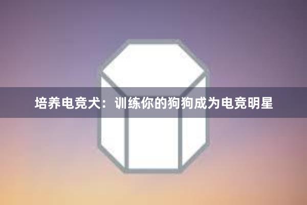 培养电竞犬：训练你的狗狗成为电竞明星